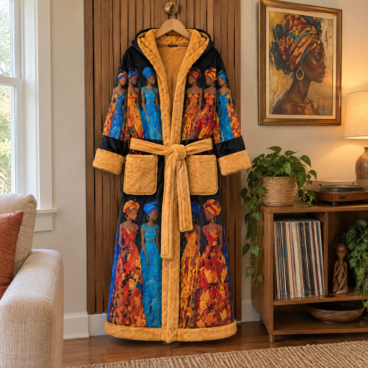 Heritage Heat Heated Robe in Gold