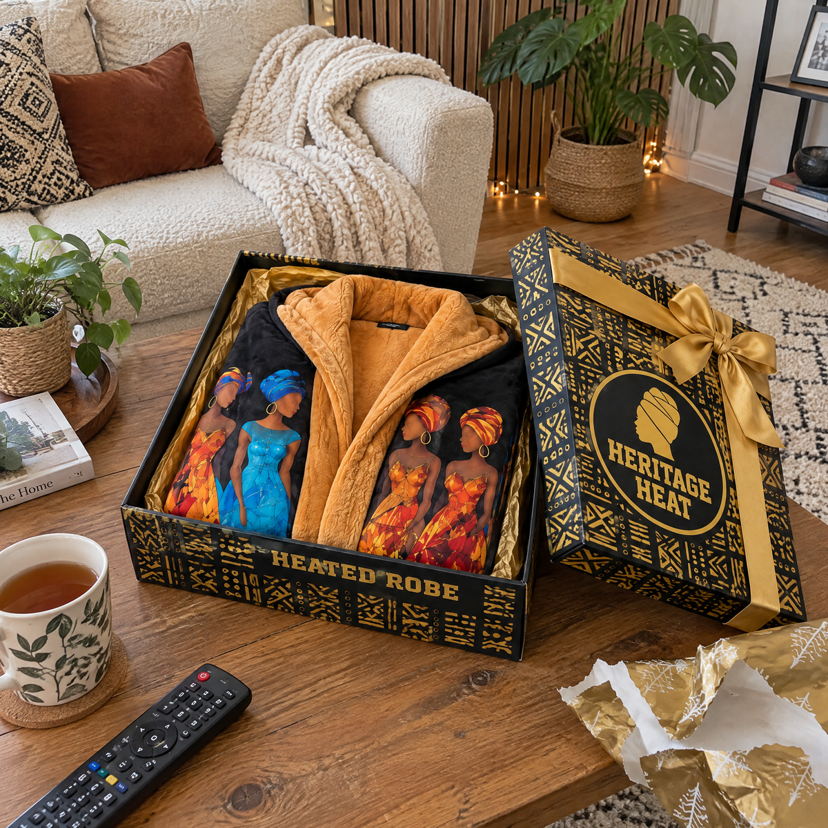 Heritage Heat gift box with the robe inside